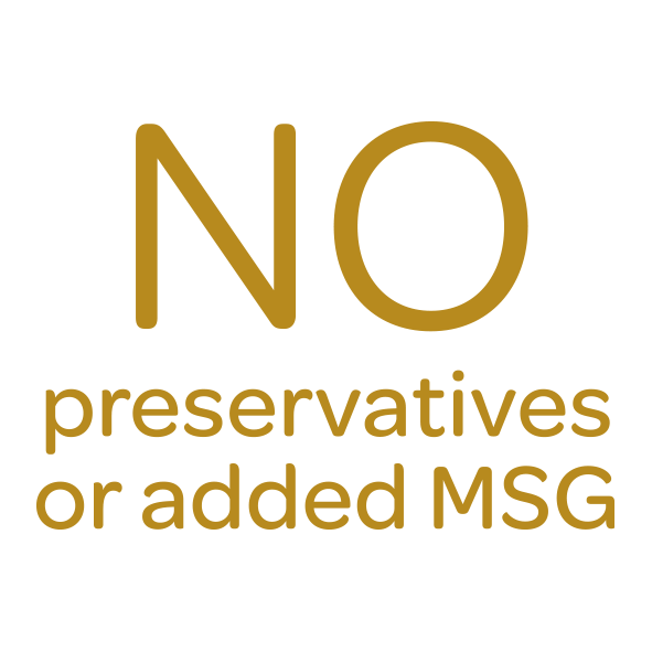 No preservatives or added MSG
