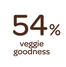 54% veggie goodness