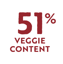51% veggie content